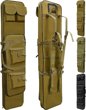 32"/37"/46" Rifle Bag, Black/Khaki/Green Tactical Long Rifle Backpack, Portable Shotgun Case for Firearm Storage and Transportation, Suitable for Outdoor Hunting Shooting