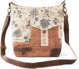 3B - Zipper Bag | Upcycled Vintage Canvas & Leather | Comes with 2 Different Straps | Multi Pockets Bag
