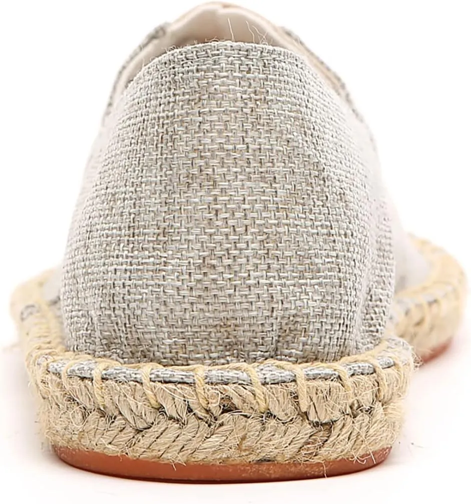 Altxic Men's Closed Toe Comfortable Canvas Slip on Flat Espadrilles