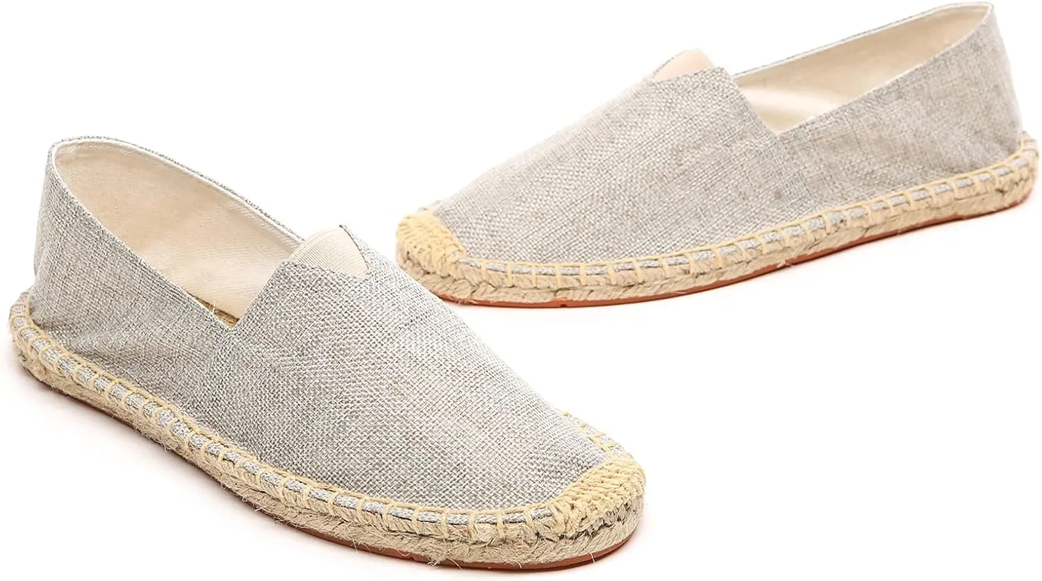 Altxic Men's Closed Toe Comfortable Canvas Slip on Flat Espadrilles