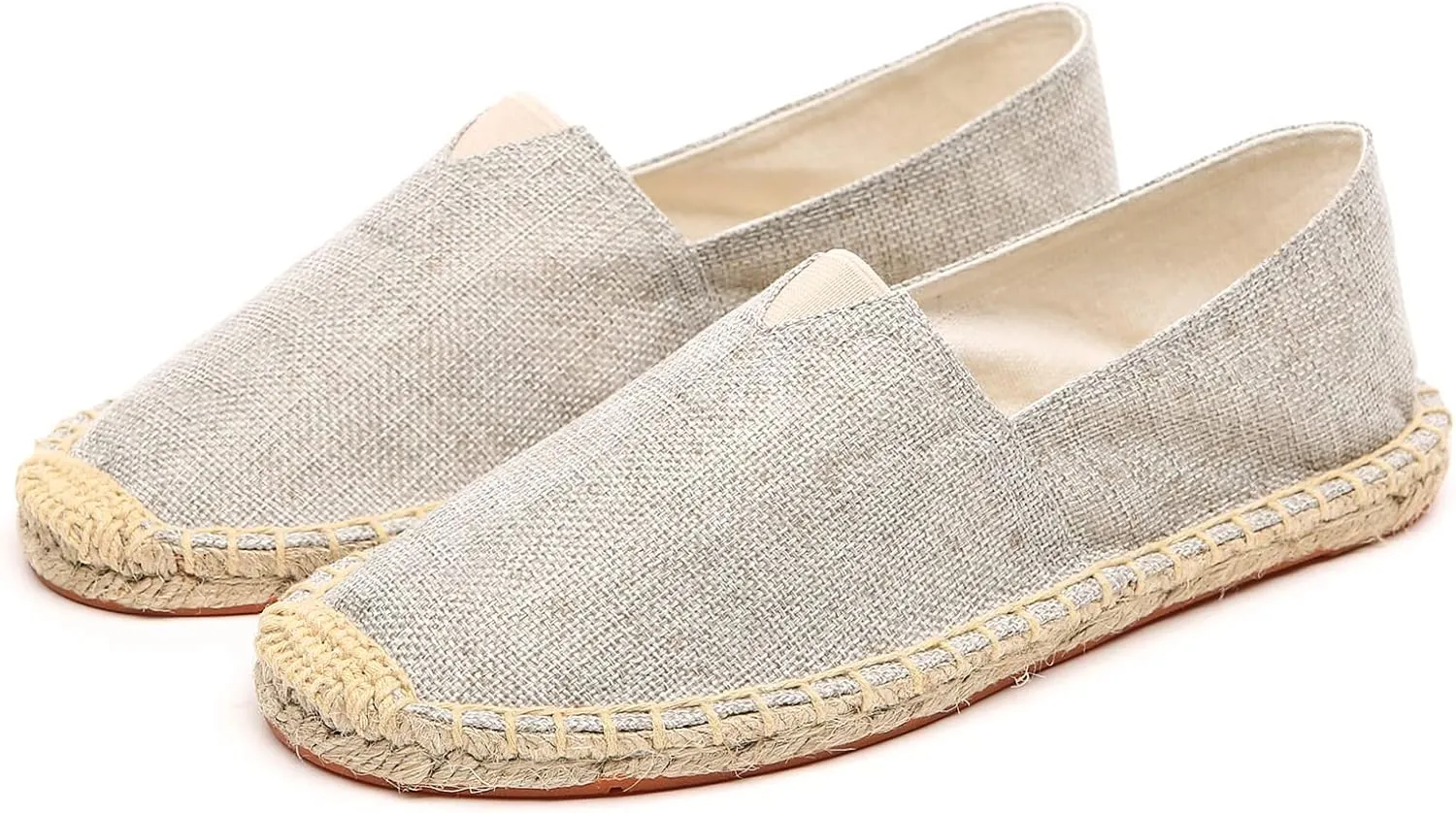 Altxic Men's Closed Toe Comfortable Canvas Slip on Flat Espadrilles