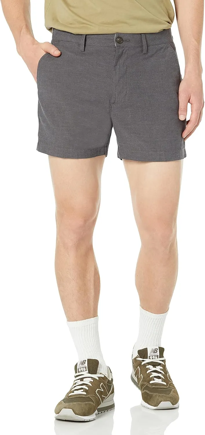 Amazon Essentials Men's Slim-Fit 5" Lightweight Comfort Stretch Oxford Shorts (Previously Goodthreads)