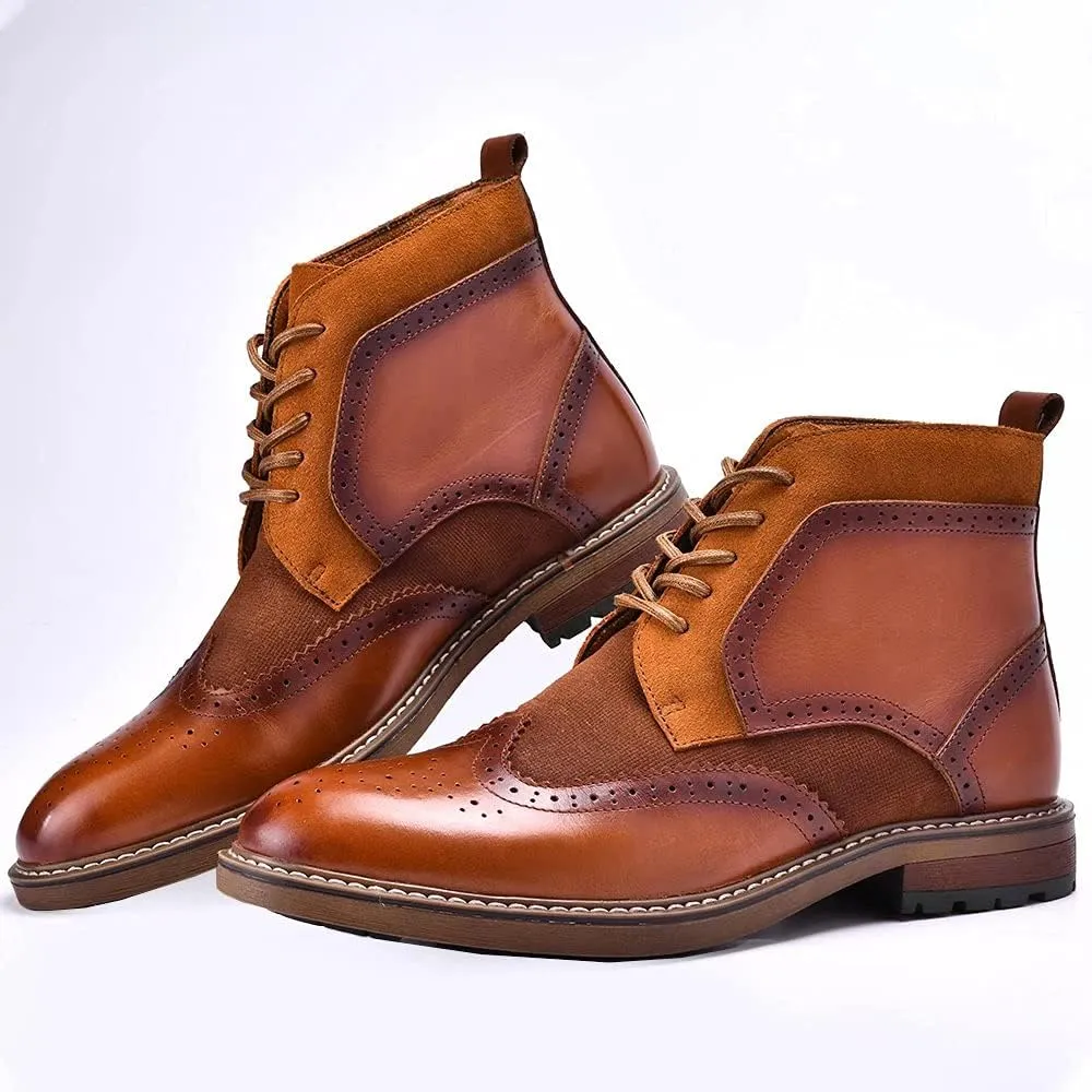 Arkbird Chelsea Ankle Boots for Men Genuine Leather Oxford Casual and Formal Dress Boot