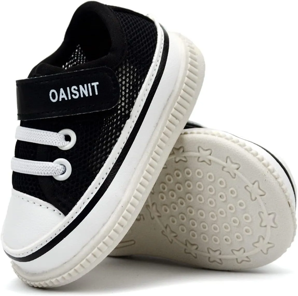 Baby Boys Girls Squeaky Shoes Anti-Slip Soft Rubber Sole Canvas Sneakers Toddler First Walkers