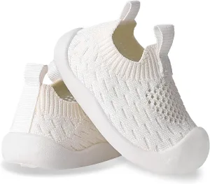 Baby Walking Shoes Toddler Girl Boy Soft Sole Breathable Cotton Canvas Shoes Infant Lightweight Non-Slip Safer Slip-on First Walkers Shoes Casual Tennis Wide Sneakers Rubber Soles Running Outdoor