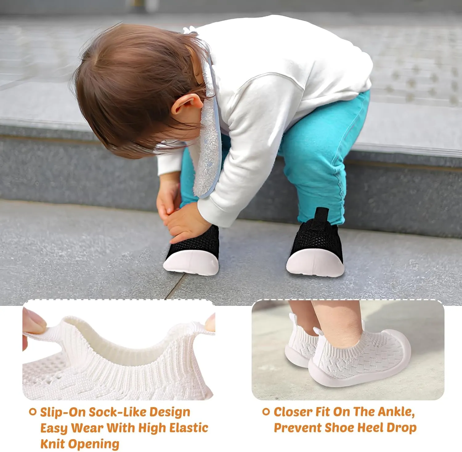 Baby Walking Shoes Toddler Girl Boy Soft Sole Breathable Cotton Canvas Shoes Infant Lightweight Non-Slip Safer Slip-on First Walkers Shoes Casual Tennis Wide Sneakers Rubber Soles Running Outdoor