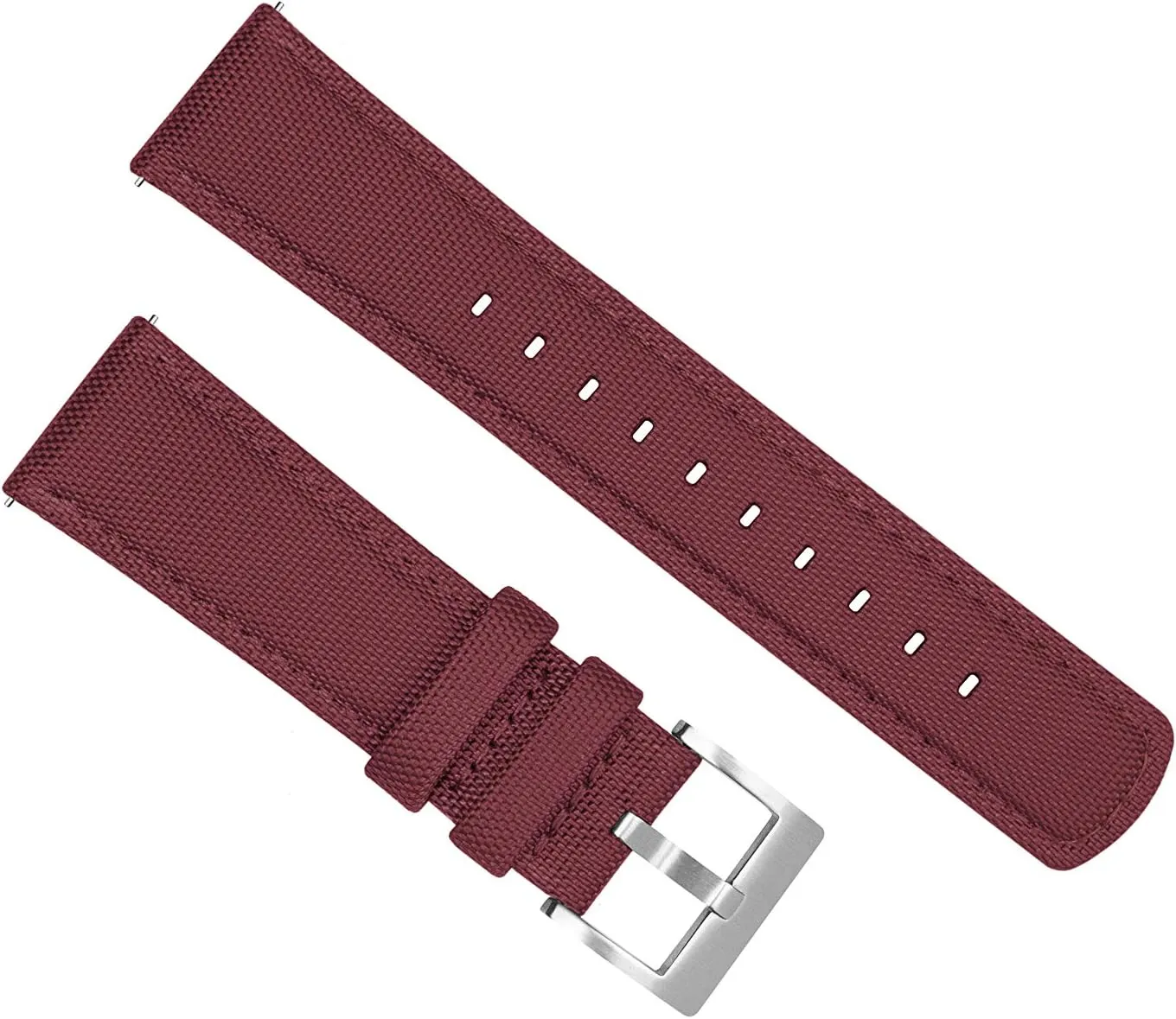 BARTON Sailcloth Quick Release Premium Nylon Weave Choice of Color and Width 18mm, 19mm, 20mm, 21mm, 22mm, 23mm, 24mm