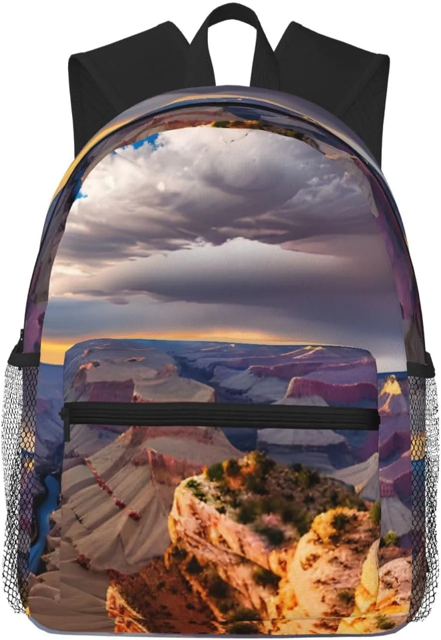 Beauty Grand Canyon 1 Casual Backpack Multi-Purpose Leisure Day Bag, Lightweight and Comfortable,fit for Vacation, Black, One Size