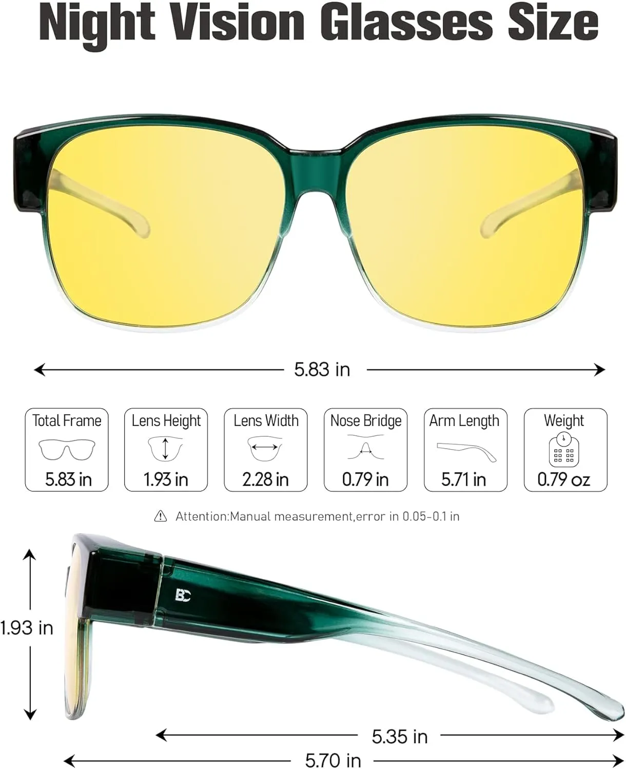 BIRCEN Men Sunglasses Polarized UV-Protection: Wrap Around Black Sport Shades for Mens Driving Fishing Golf