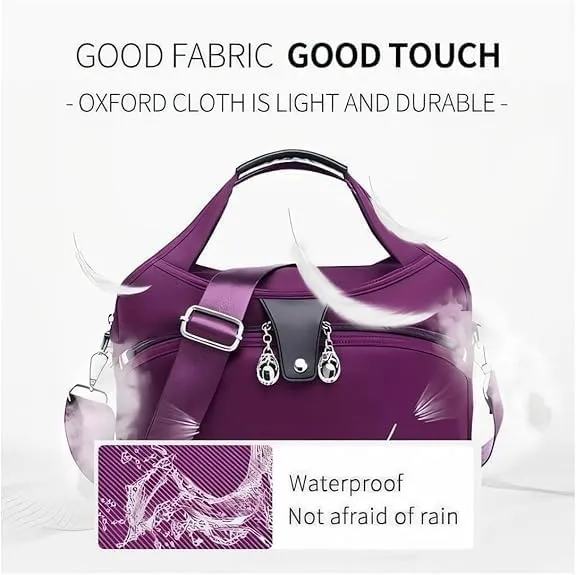 Blaciokamith Soft Side Lightweight Underseat Tote Bag,Blaciokamith Tote Bag,Waterproof Oxford for Women (Grey)
