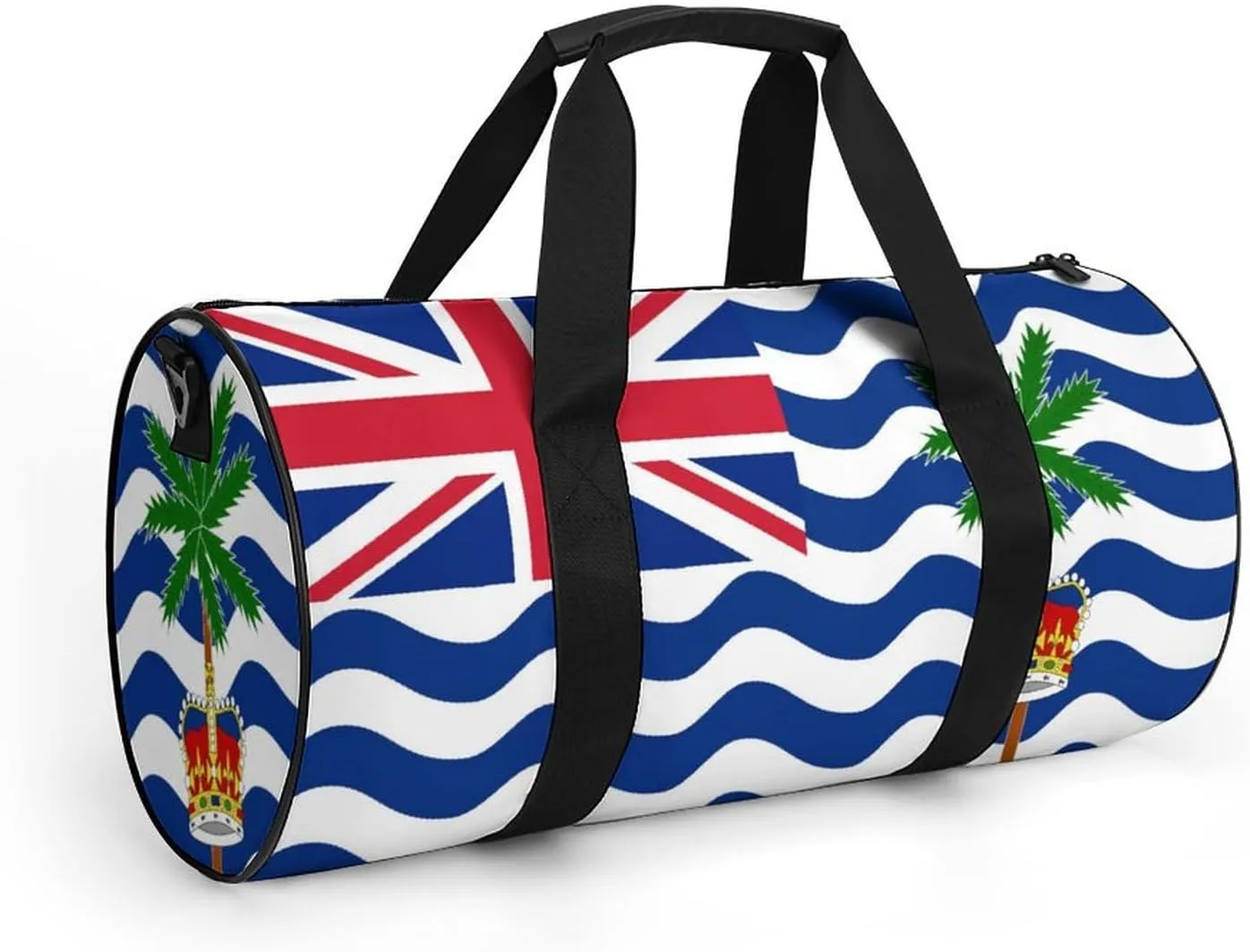 British Indian Ocean Territory Flag Gym Duffel Bag with Wet Pocket for Men Women Sports Overnight Tote