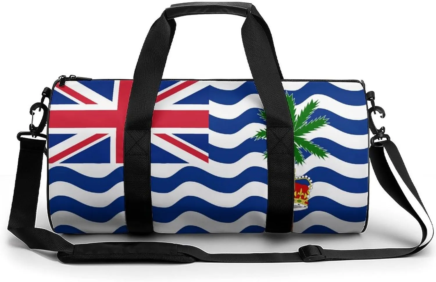 British Indian Ocean Territory Flag Gym Duffel Bag with Wet Pocket for Men Women Sports Overnight Tote
