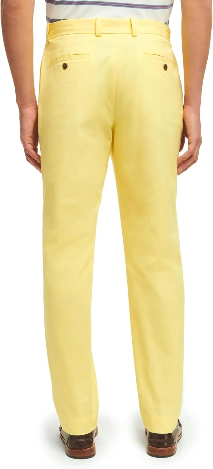 Brooks Brothers Men's Stretch Supima Cotton Poplin Chino Slim Fit Pants