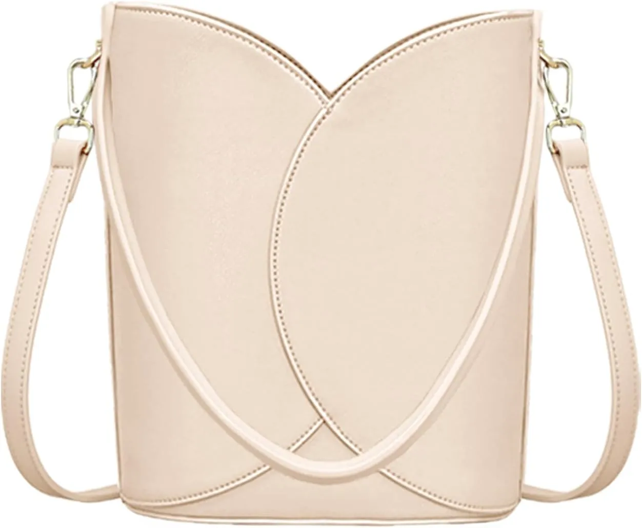 Bucket Bag for Women - Adjustable CrossbodyHobo Purse Trendy Vegan Leather Designer Ladies Tote Handbag