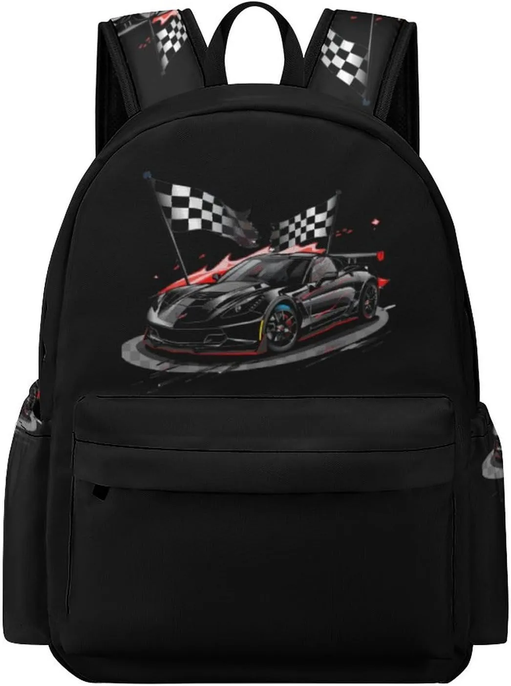 Car Racing Automobile Sport Racer Checkered Flag Mini Backpack Cute Shoulder Bag Small Laptop Bag Travel Daypack for Men Women