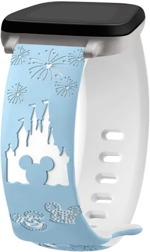 Cartoon Engraved Band Compatible for Gizmo Watch 3 Adventrue 3 2 1/Gabb Watch 3e 3 2 1/SyncUP Watch/Cosmo JrTrack Watch Band,20mm Soft Silicone Sport Smartwatch Band Replacement Small Size