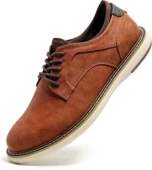 Casual Dress Shoes Men Size 8 Dress Sneakers CAN Barefoot WEAR Business Fashion Shoes Stylish Formal Derby Oxford Brown