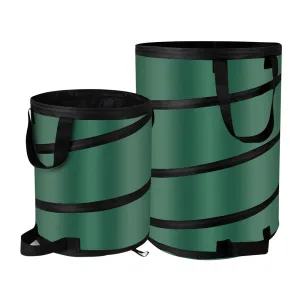 Collapsible Camping Trash Can, Pop Up Trash Can/Recycling Bins, Reusable Yard Waste/Leaf Bags, Heavy Duty Collapsible Garden Bag for Camping/Recycling (10 and 30 Gallons)