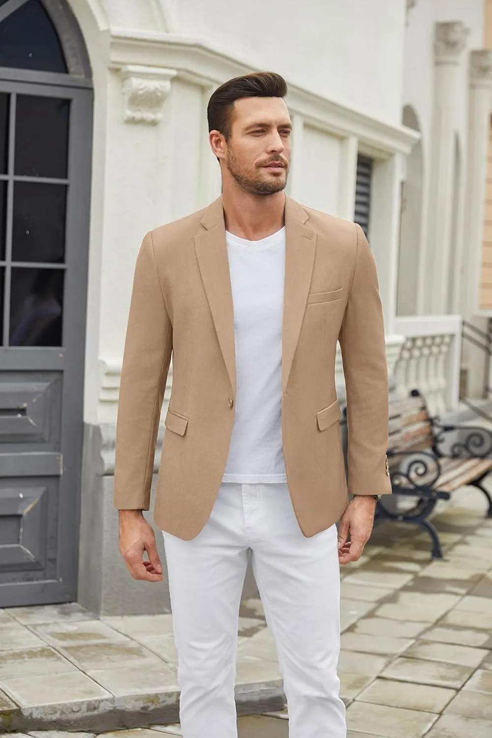 COOFANDY Men's Casual Blazer One Button Sport Coat Slim Fit Lightweight Suit Blazer Jacket