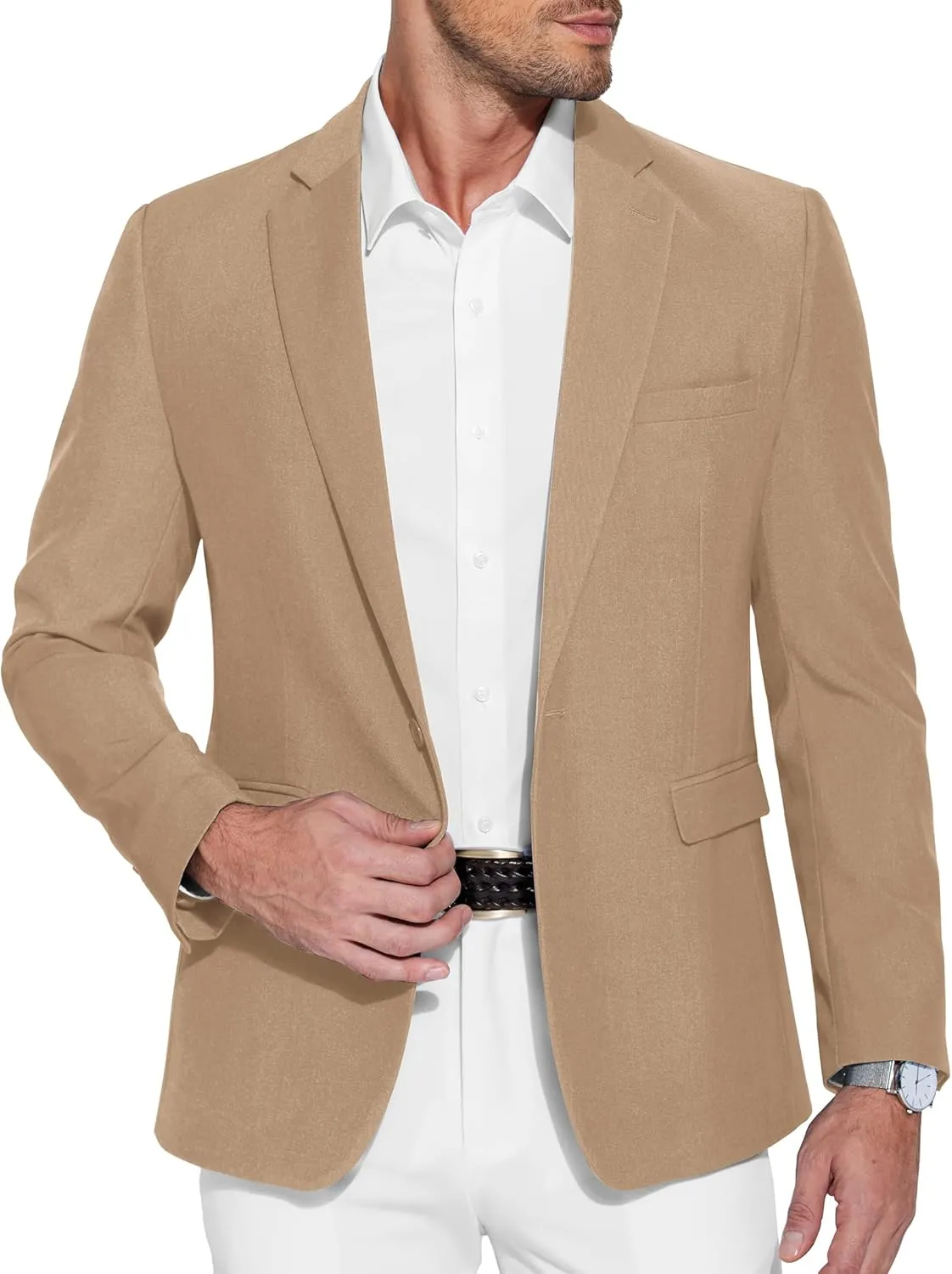 COOFANDY Men's Casual Blazer One Button Sport Coat Slim Fit Lightweight Suit Blazer Jacket
