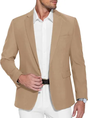 COOFANDY Men's Casual Blazer One Button Sport Coat Slim Fit Lightweight Suit Blazer Jacket