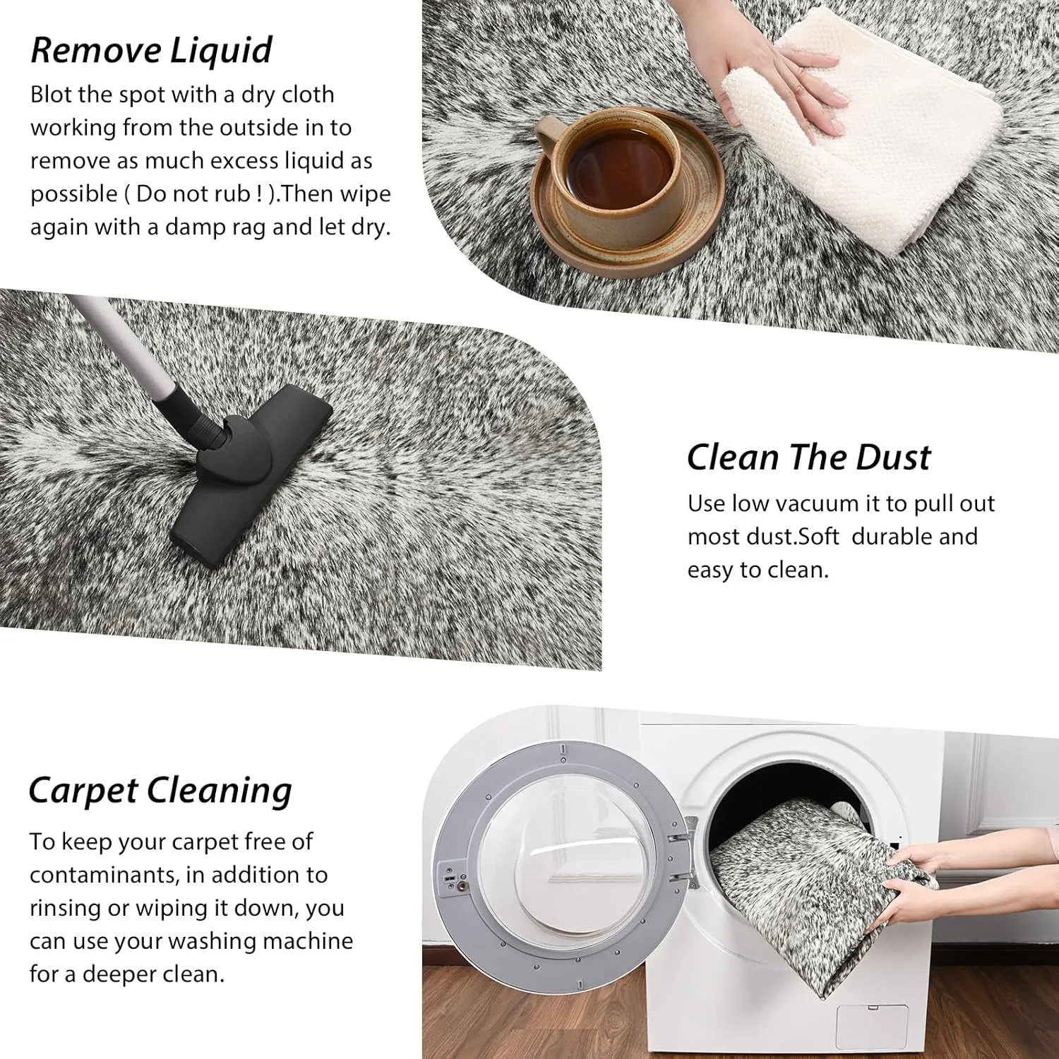 Cow Hide Rug for Living Room, Washable Cowhide Rug, Large Faux Animal Skin Rugs, Non-Slip Cow Print Area Rugs, 5x6 Feet Cowhide Rugs for Bedroom Office Kitchen Fireplace, Grey