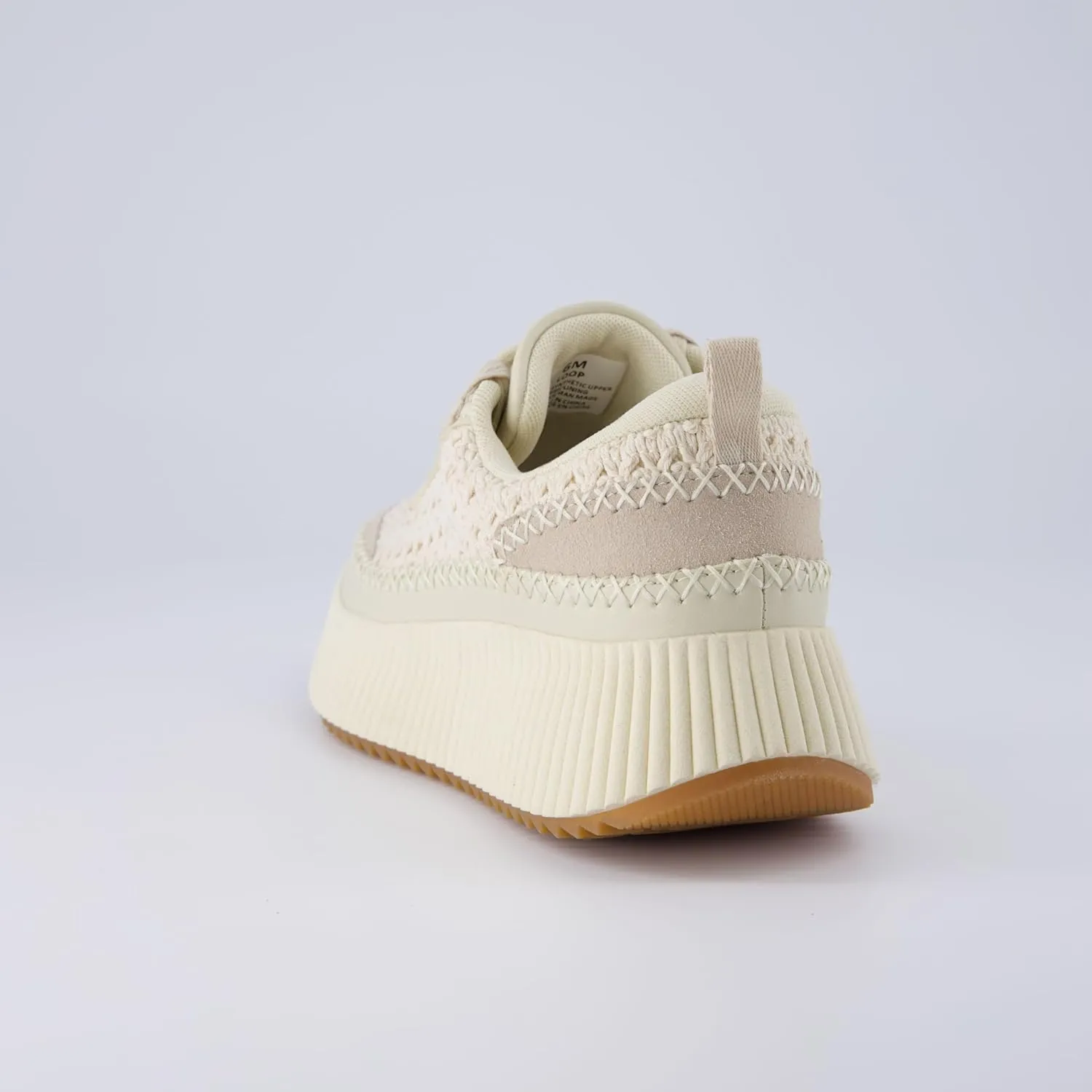 CUSHIONAIRE Women's Loop Lace up Woven Platform Sneaker  Comfort Foam, Wide Widths Available