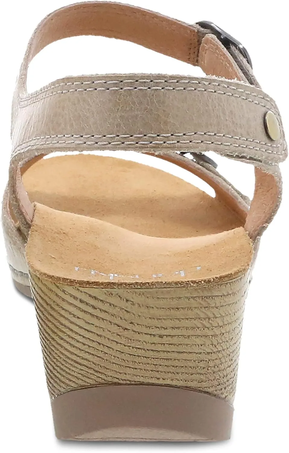 Dansko Tricia Wedge Sandal for Women – Cushioned, Contoured Footbed for All-Day Comfort and Support – Adjustable Hook & Loop Straps with Buckle Detail – Lightweight Rubber Outsole
