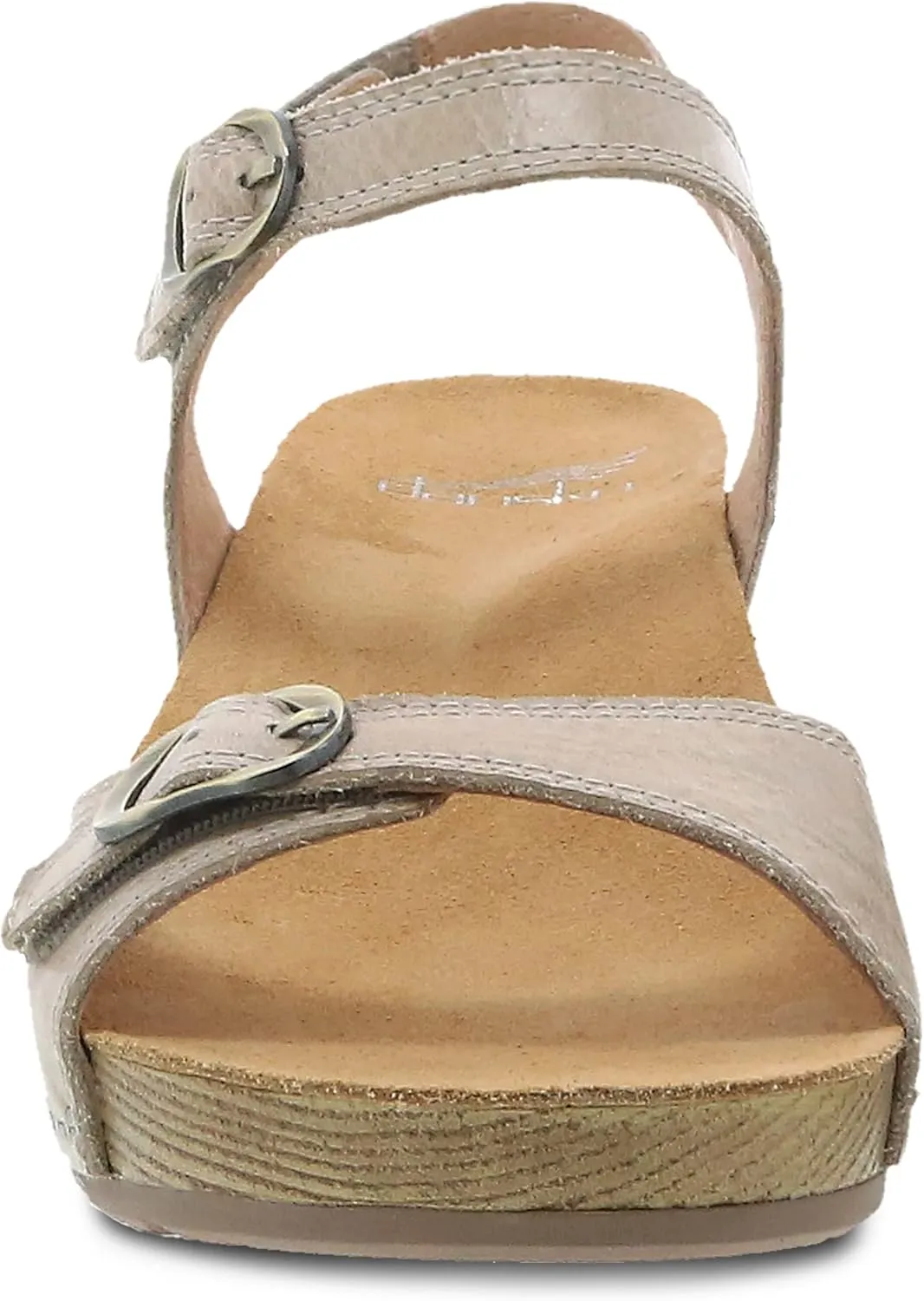 Dansko Tricia Wedge Sandal for Women – Cushioned, Contoured Footbed for All-Day Comfort and Support – Adjustable Hook & Loop Straps with Buckle Detail – Lightweight Rubber Outsole
