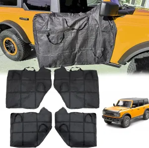 Door Storage Bag Fit for 2021-2025 Ford Bronco 4-Door Front and Rear Door Bags 4PC