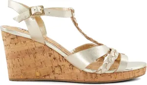 Dune London Women's Koali Wedge Sandal, Gold, 9