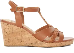 Dune London Women's Koali Wedge Sandal, Tan, 6
