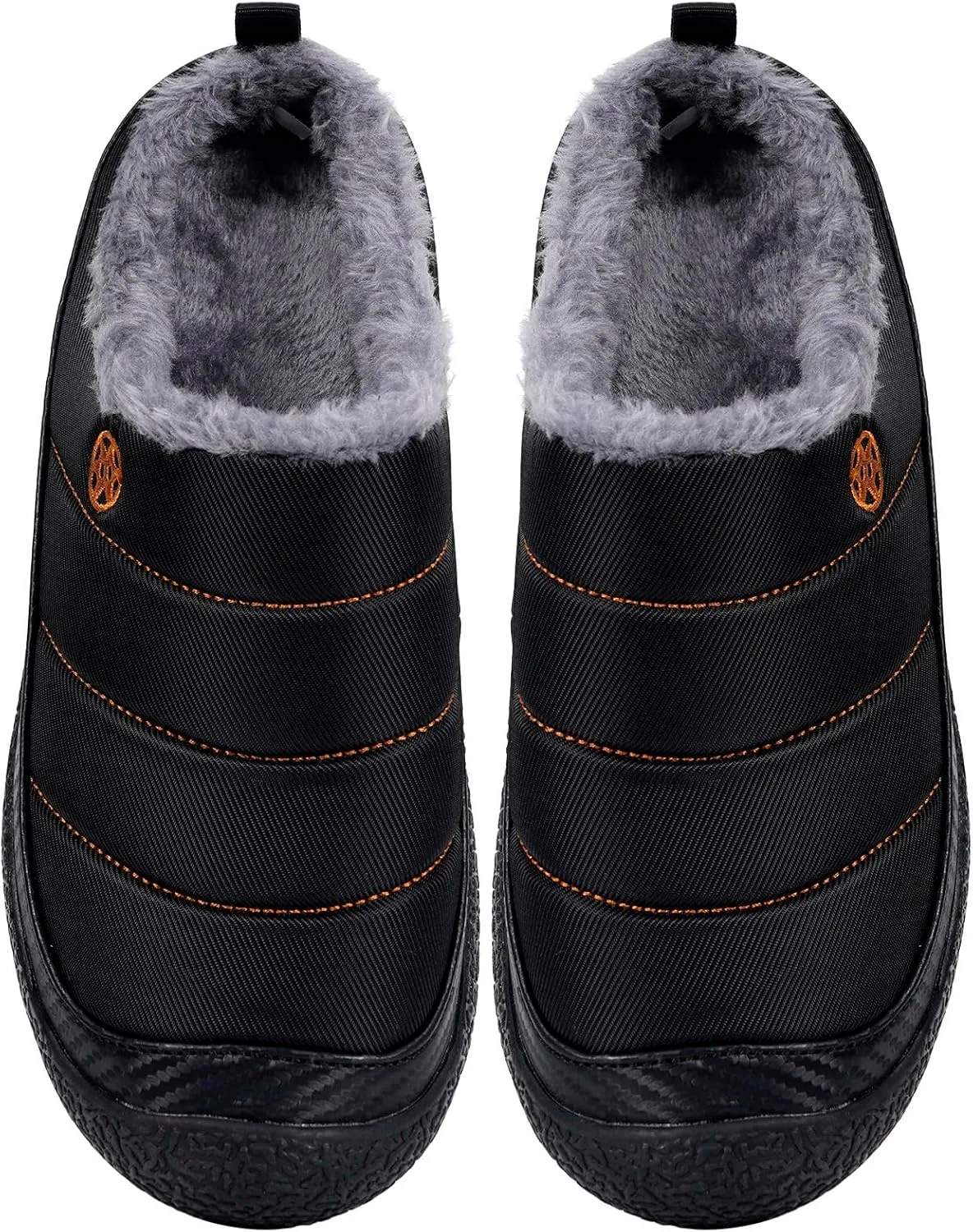 Eagsouni Womens Mens House Slippers Slip on Snow Winter Warm Fully Fur Lined Slippers Indoor Outdoor Shoes