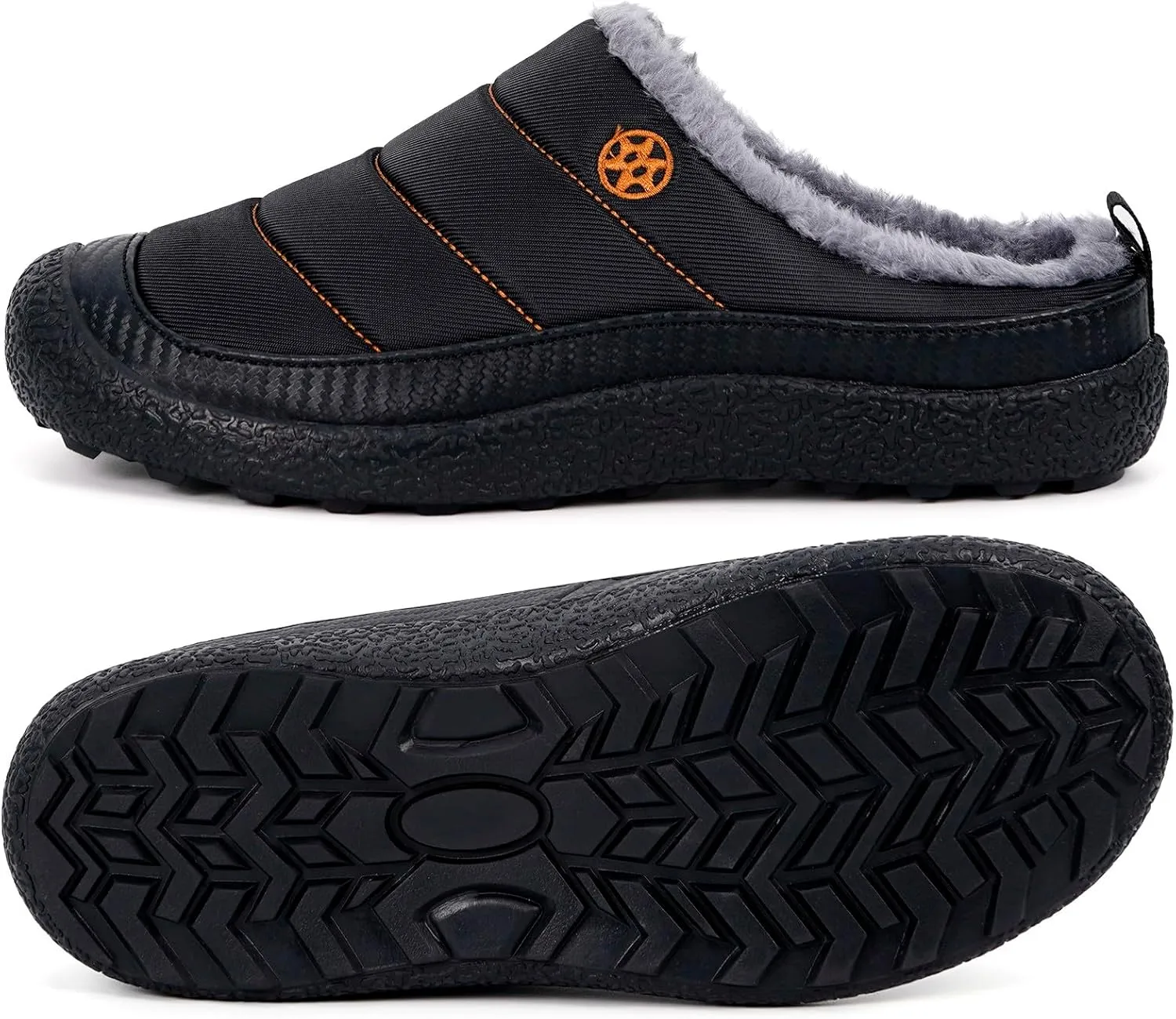 Eagsouni Womens Mens House Slippers Slip on Snow Winter Warm Fully Fur Lined Slippers Indoor Outdoor Shoes