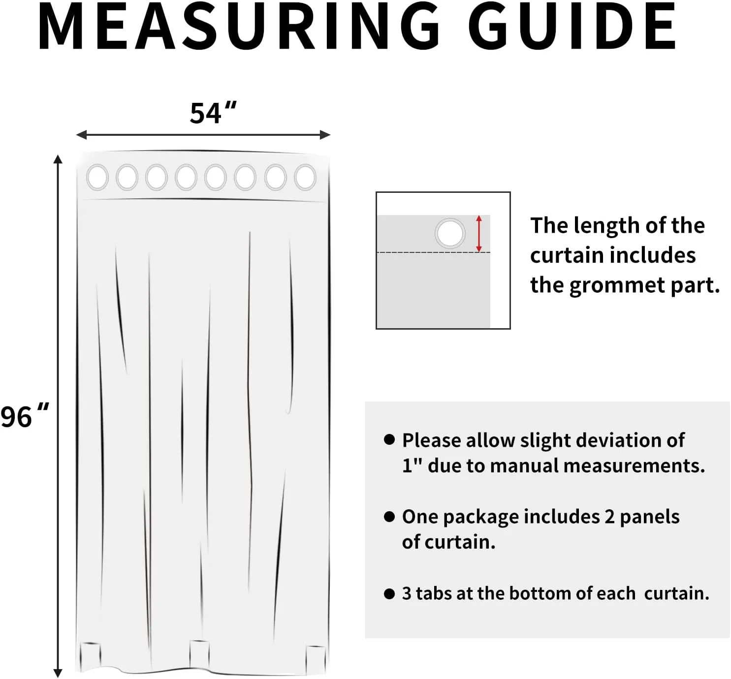 Easy-Going Outdoor Curtains Waterproof Windproof Weatherproof Curtain for Patio, Cabana, Porch, Pergola and Gazebo, Grommet Top and Tab Bottom Drape, 2panels, 54x96 inch, Beige