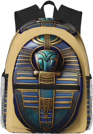 Egyptian Scarabs Backpack Large Sports Bag, Best for Basketball, Soccer, Volleyball, Swim, Gym, Travel