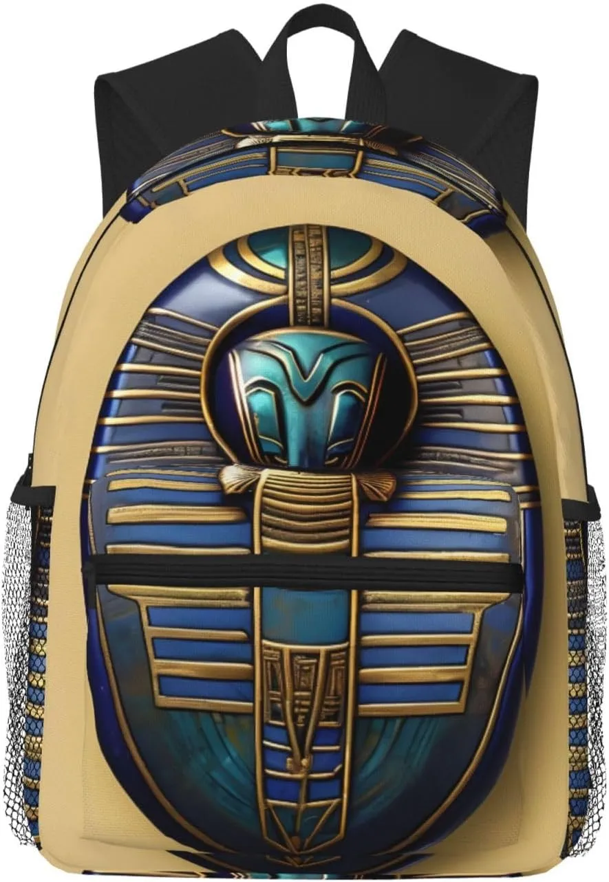 Egyptian Scarabs Backpack Large Sports Bag, Best for Basketball, Soccer, Volleyball, Swim, Gym, Travel