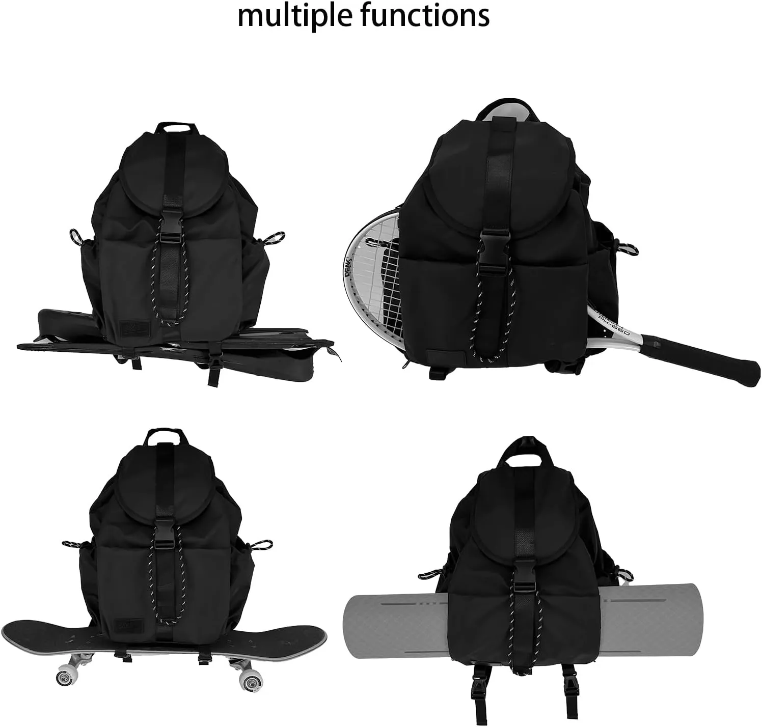 EKE Gym Laptop Yoga Tennis Backpack Sport Gift Versatile for Travel Commuting Swim Skateboard Badminton Casual Waterproof Women Men