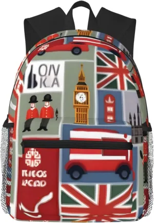 England Symbols Backpack Large Sports Bag, Best for Basketball, Soccer, Volleyball, Swim, Gym, Travel