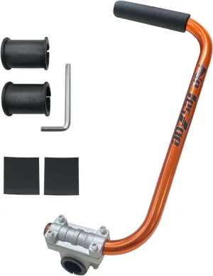 Ergonomic Trimmer Handle Grip for Weed Wacker Extension Handle, Ergonomic String Trimmer Handle Lawn Trimmer Grips with Bracket Clamp for String Trimmer, Lawn Care, Landscaping (Orange)