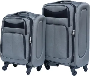 ESPIDOO 20 24 Inch Oxford Suitcase Set: 2-Piece Waterproof Trolley Luggage with 360° Silent Wheels - Ergonomic Adjustable Handle & Anti-Theft Zipper - Travel Carry-On & Check-In Bags for Business & Va