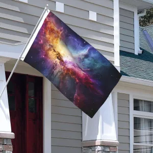 Flag 3x5 Ft Heavy Duty Hanging Outdoor Flags Nebula and Galaxy in The Universe Welcome Flags Fade Resistant flags for Outside Garden Flag with Brass Grommets House Flags Banners for Lawn Yard