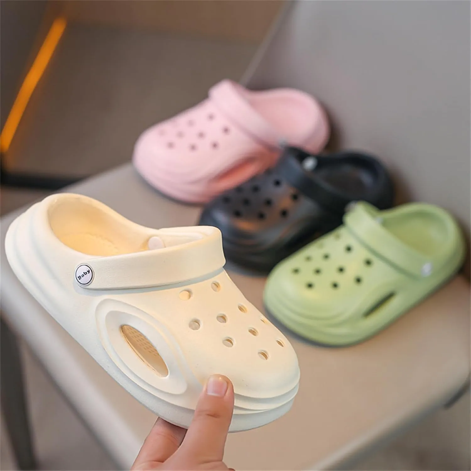 FLIOZY Kids Boys Girls Garden Clogs Slip On Slide Sandals Beach Pool Slippers Shoes Children Sandals for Indoor Outdoor