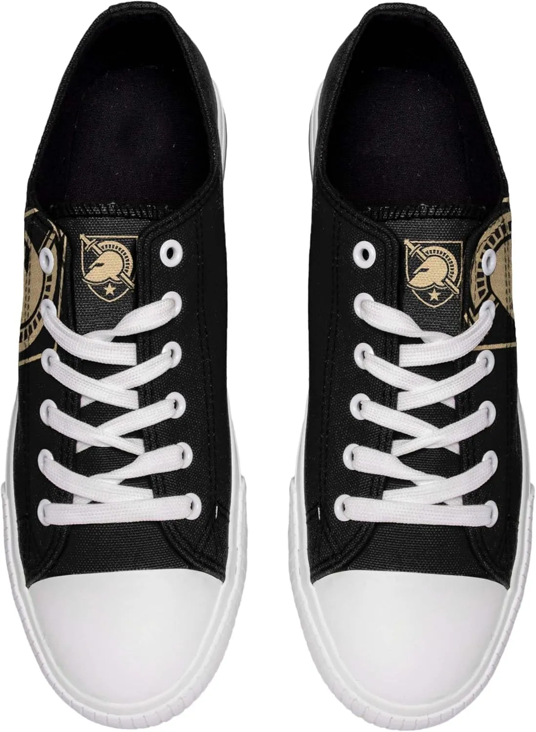FOCO Men's NCAA College Low Top Big Logo Canvas Sneakers Shoes LSU Tigers Shoes-7/XS