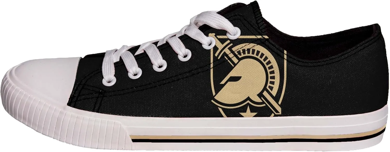 FOCO Men's NCAA College Low Top Big Logo Canvas Sneakers Shoes LSU Tigers Shoes-7/XS