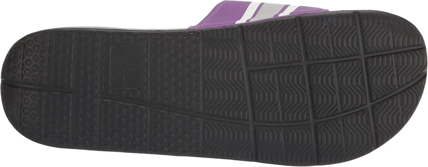 FOCO Men's NCAA College Team Logo Sport Legacy Stripe Slide Sandals