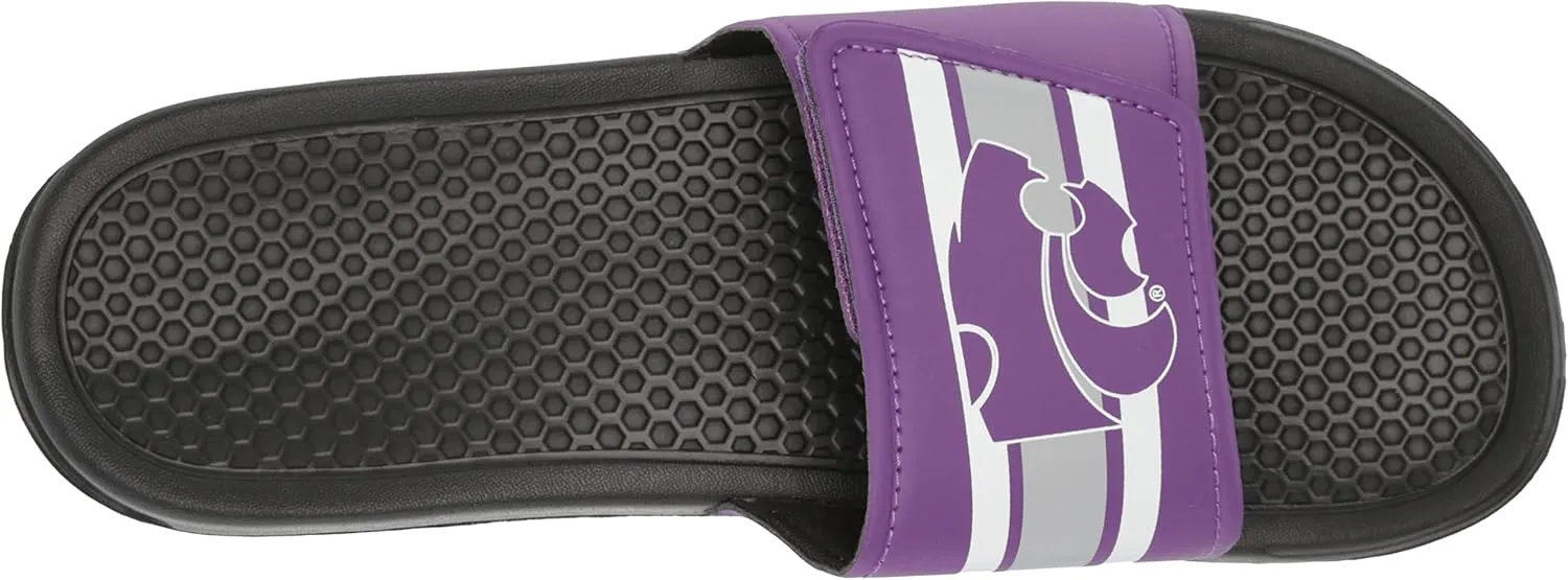 FOCO Men's NCAA College Team Logo Sport Legacy Stripe Slide Sandals