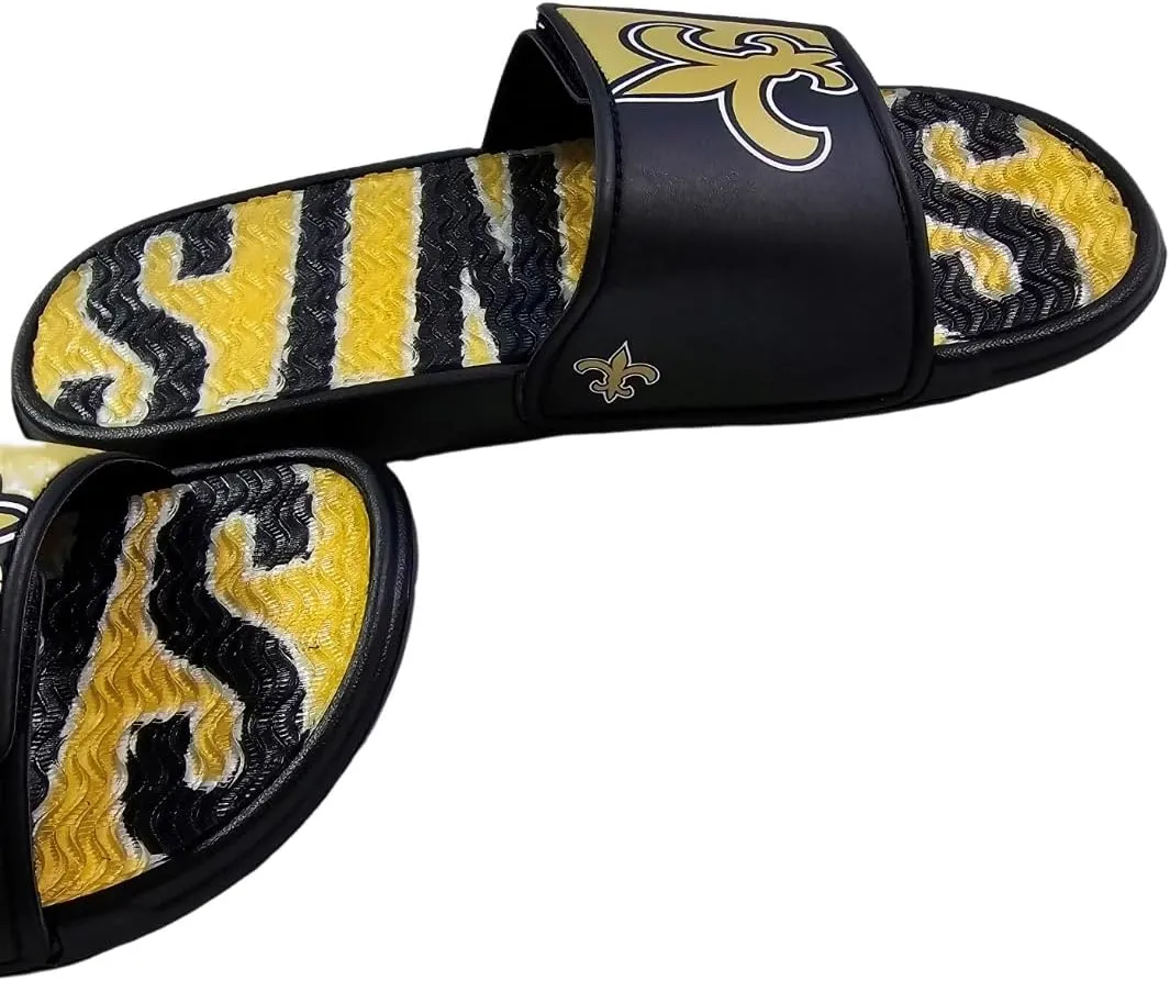 FOCO NFL Unisex Sport Shower Gel Slide Flip Flop Sandals Colorblock Big Logo