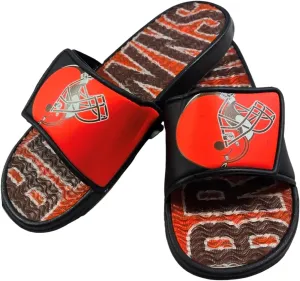 FOCO NFL Unisex Sport Shower Gel Slide Flip Flop Sandals Colorblock Big Logo