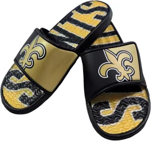 FOCO NFL Unisex Sport Shower Gel Slide Flip Flop Sandals Colorblock Big Logo